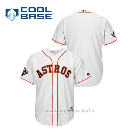 Maglia Baseball Uomo Houston Astros 2019 World Series Bound Cool Base Bianco